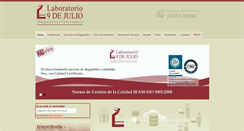 Desktop Screenshot of lab9dejulio.com.ar