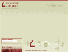 Tablet Screenshot of lab9dejulio.com.ar